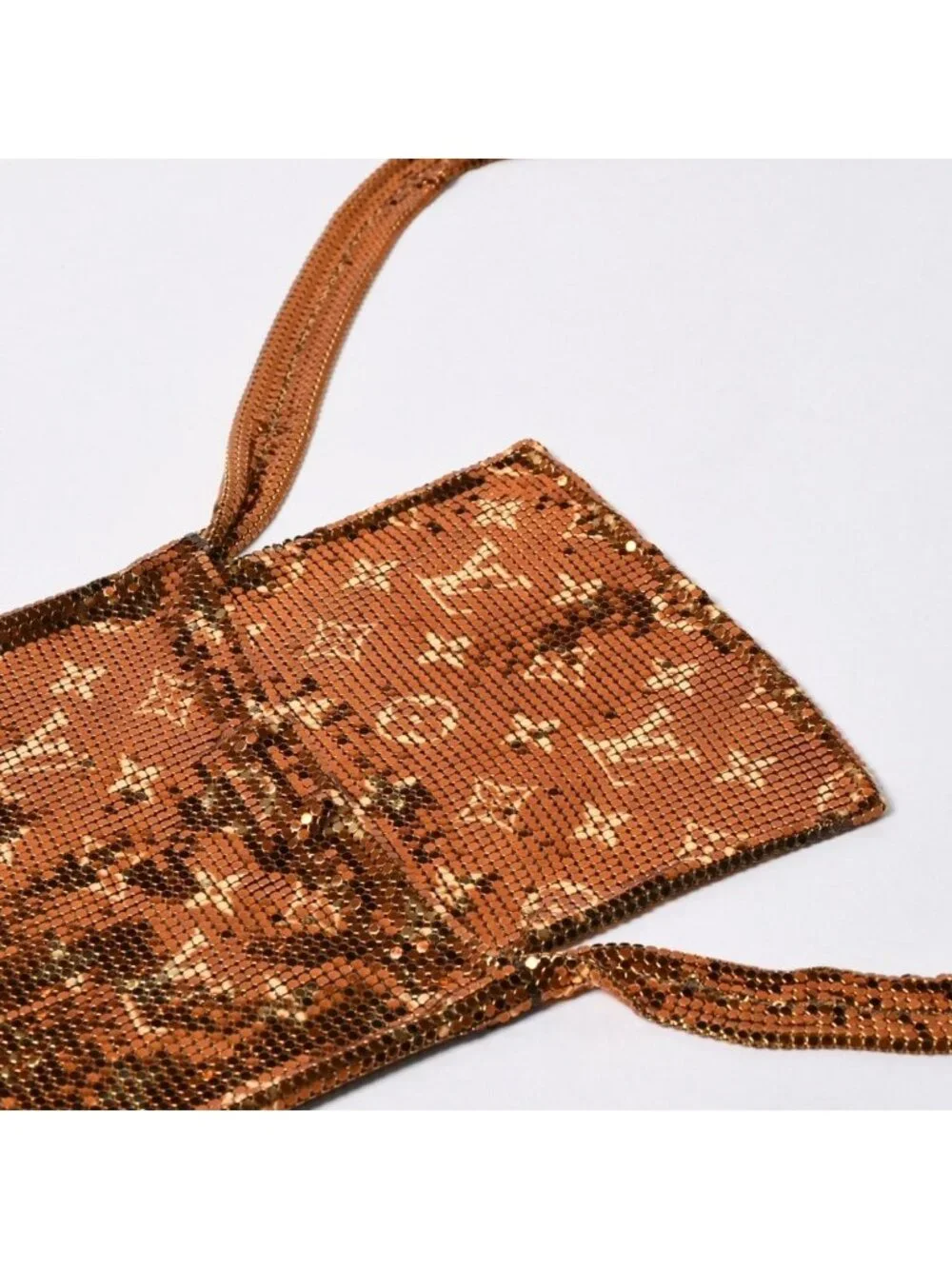 Louis Vuitton Shoulder Bag Monogram Mesh Francis Gold